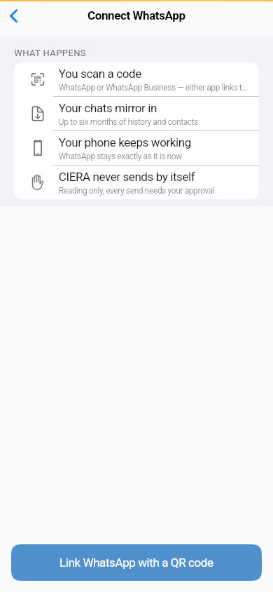 Connect WhatsApp: what happens when you scan